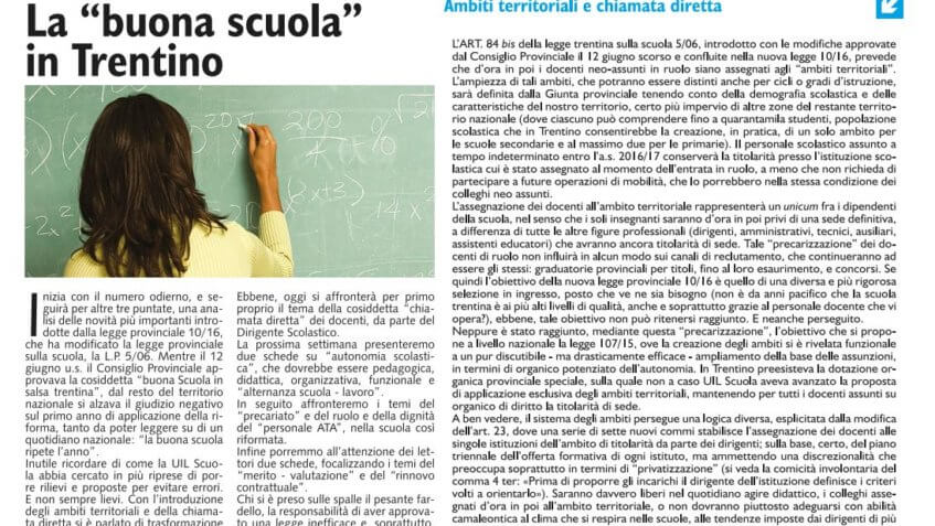Ambiti territoriali e chiamata diretta IMM 10(9)16