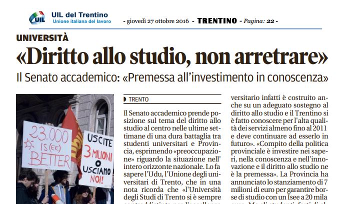 Diritto allo studio IMM