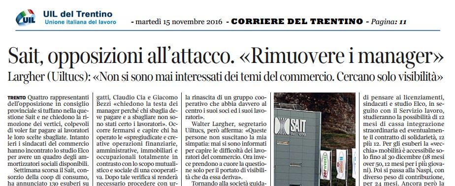 Sait opposizioni all'attacco IMM