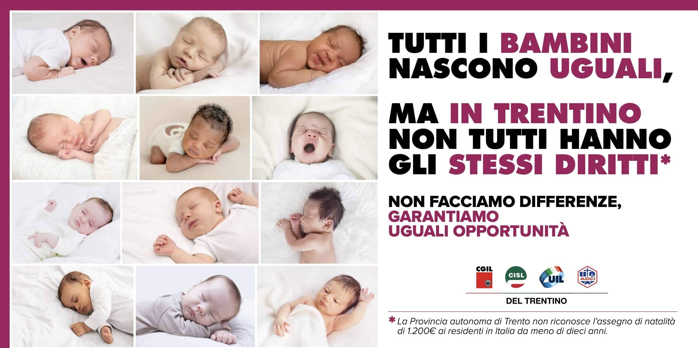 ASSEGNO PROVINCIALE DI NATALITÀ petizione diretta a Presidente della